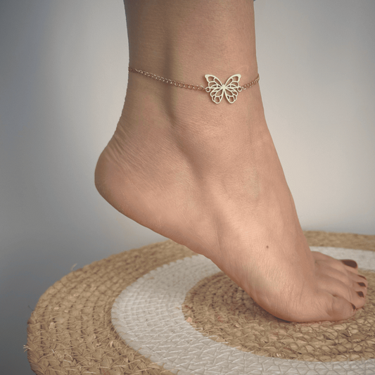 Bracelet de cheville papillon