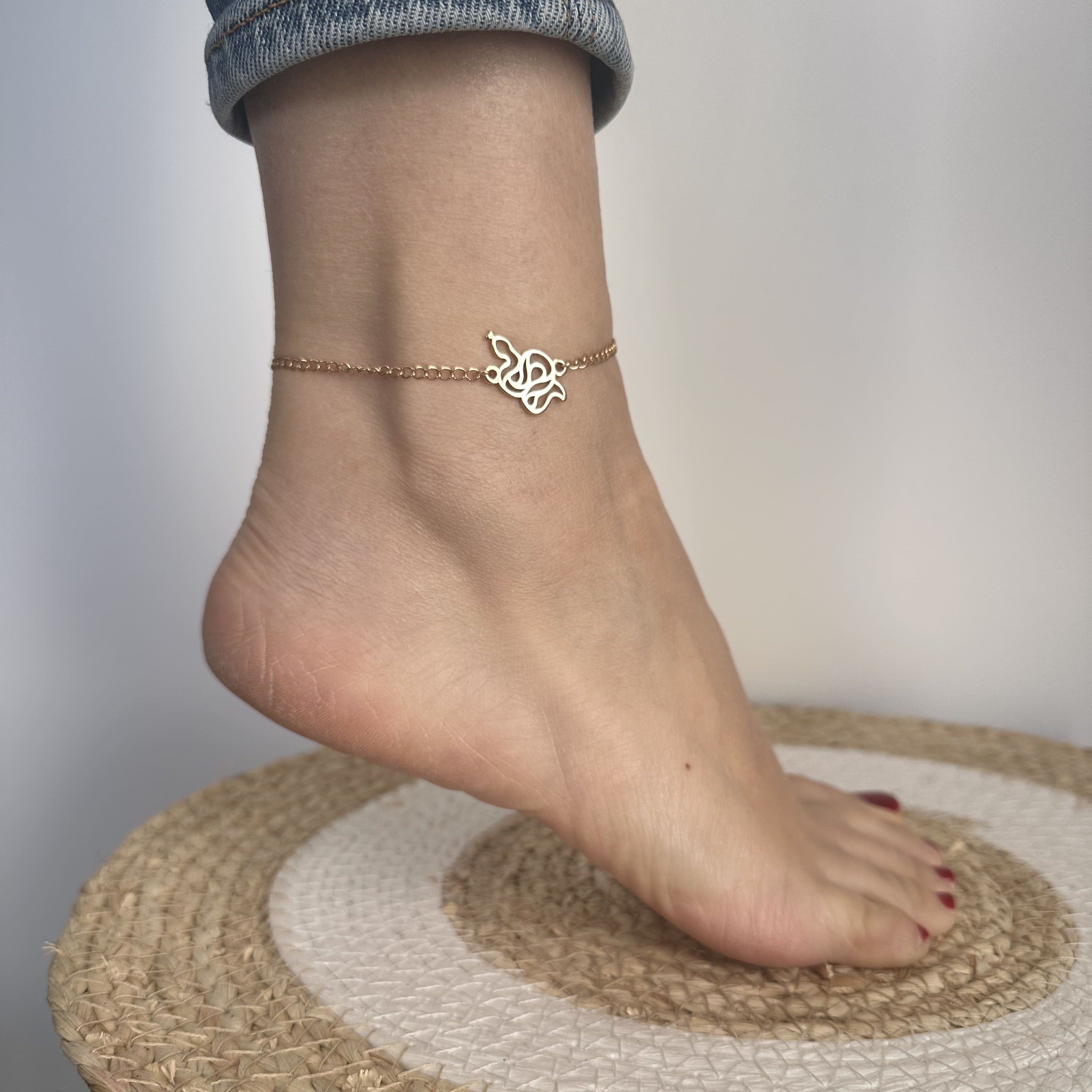 Bracelet de cheville serpent