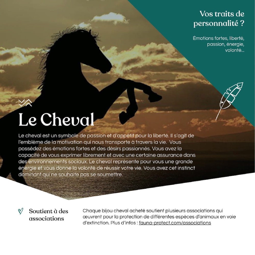 Fiche caractéristique animal totem cheval