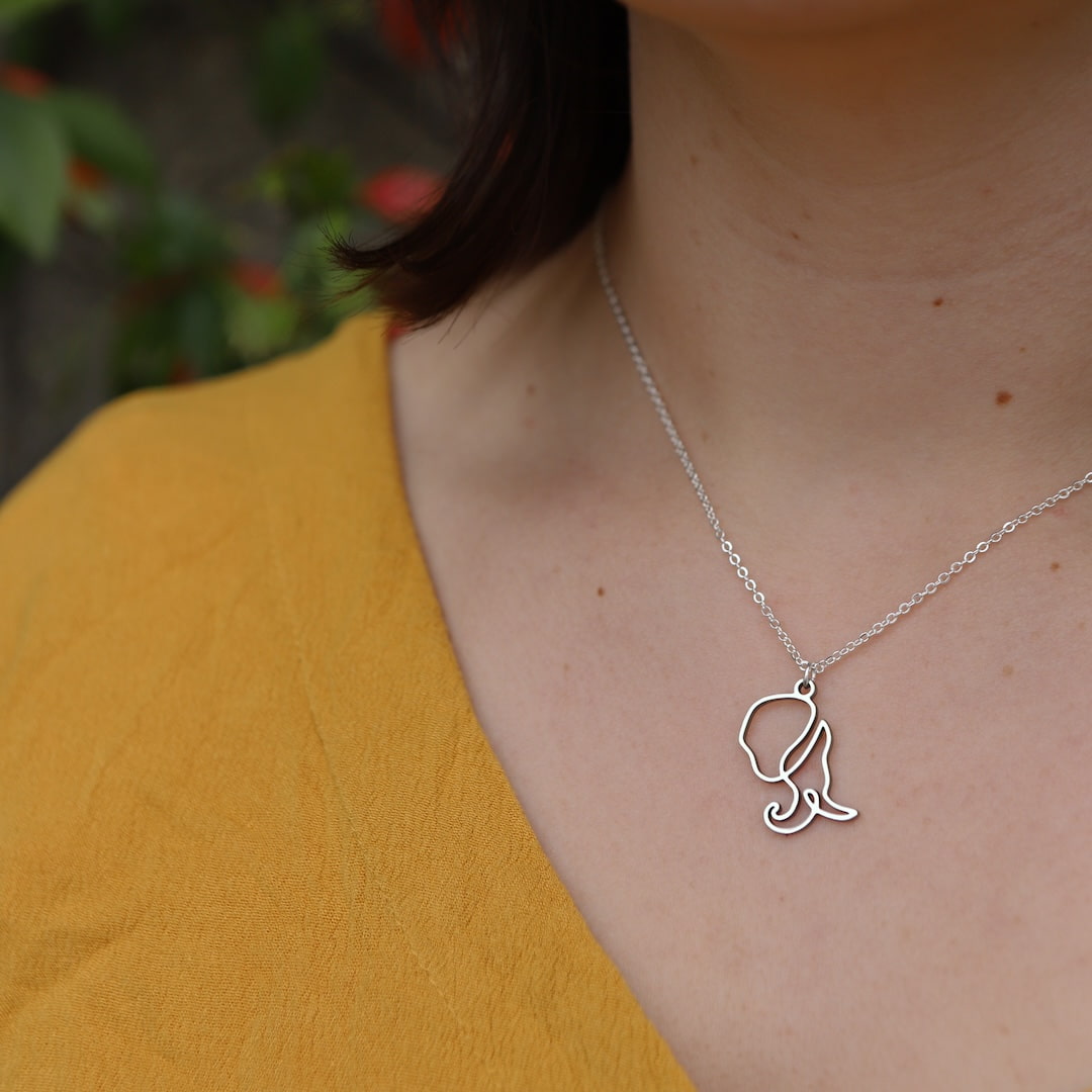 Collier Éléphant One Line