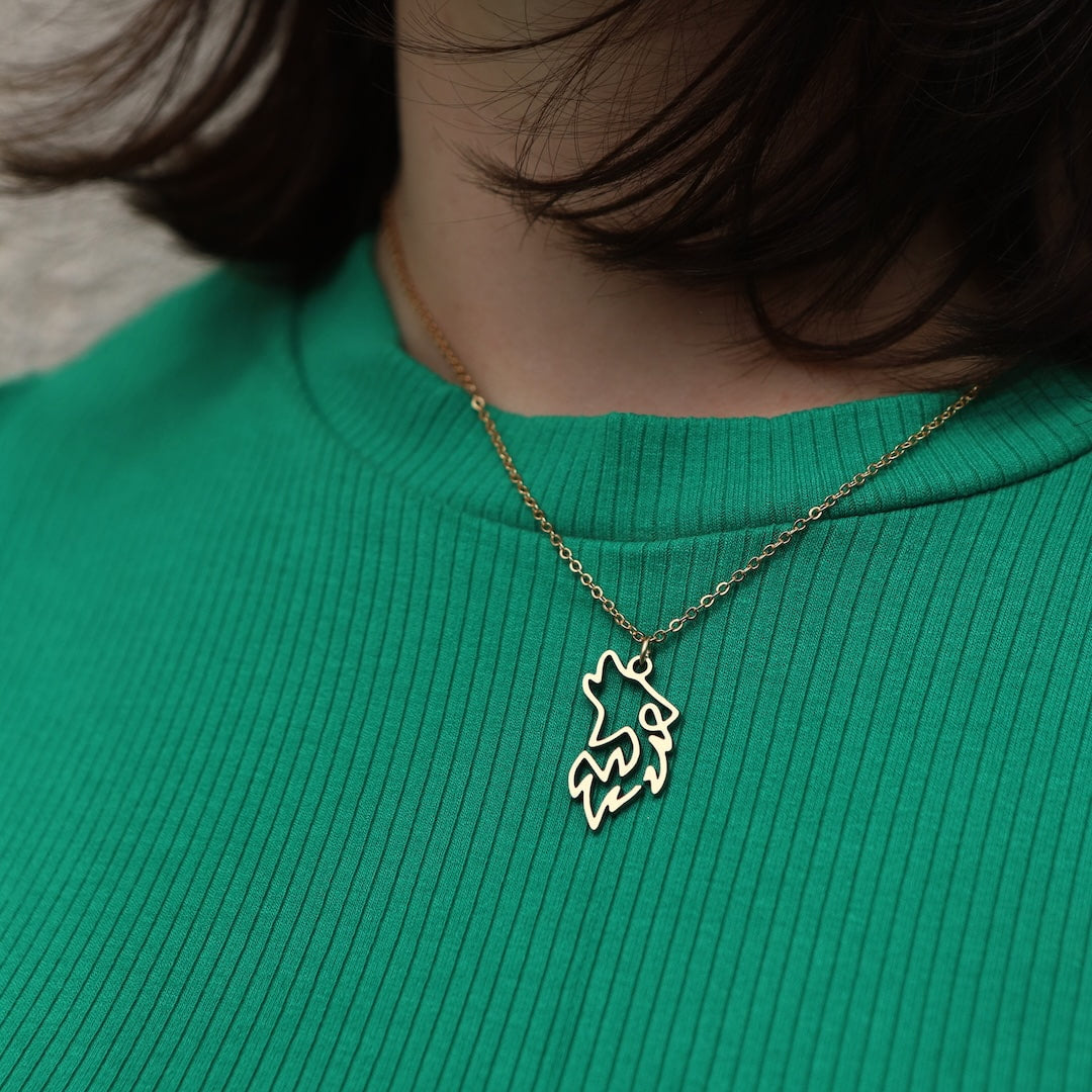 Collier Loup One Line