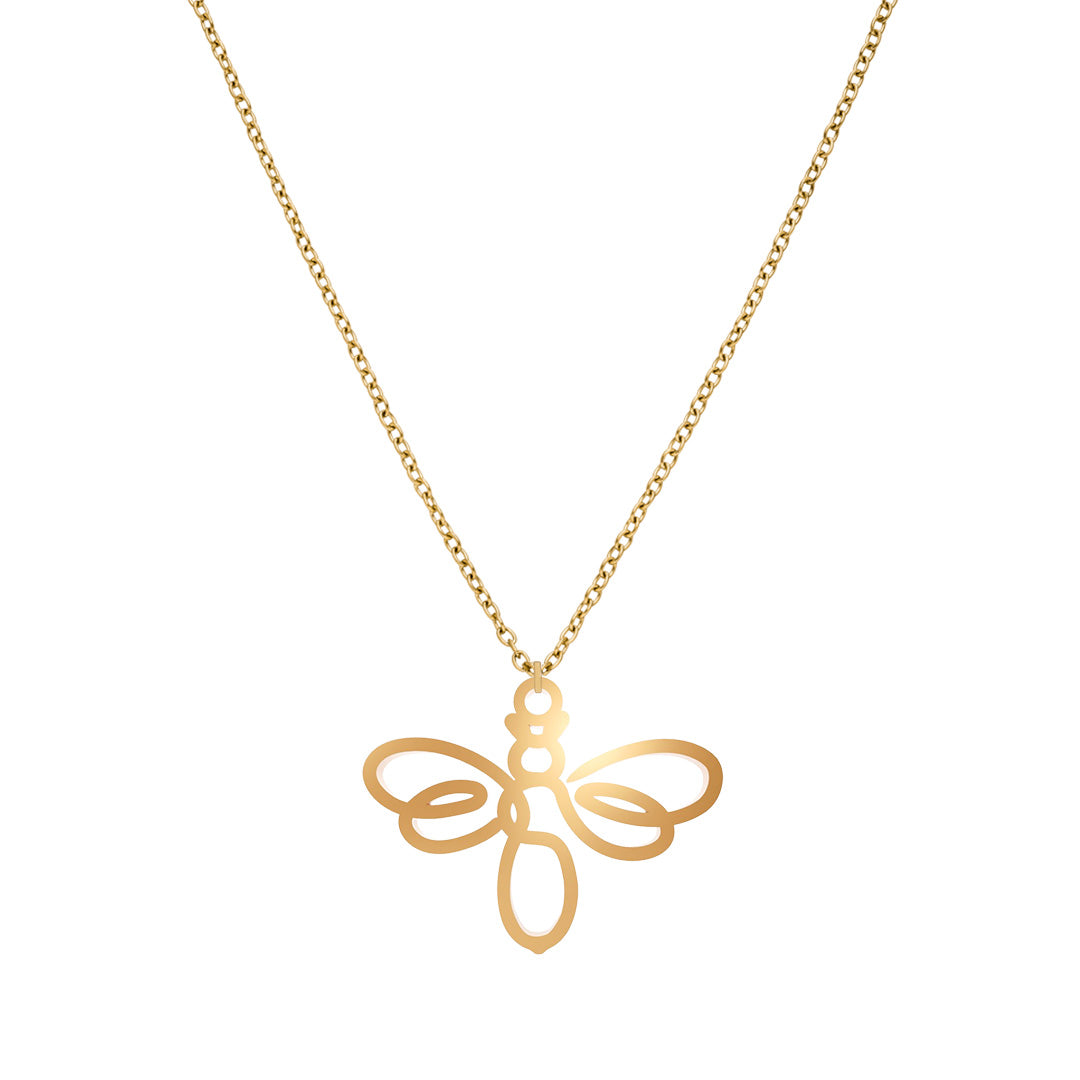 Bee Necklace One Line