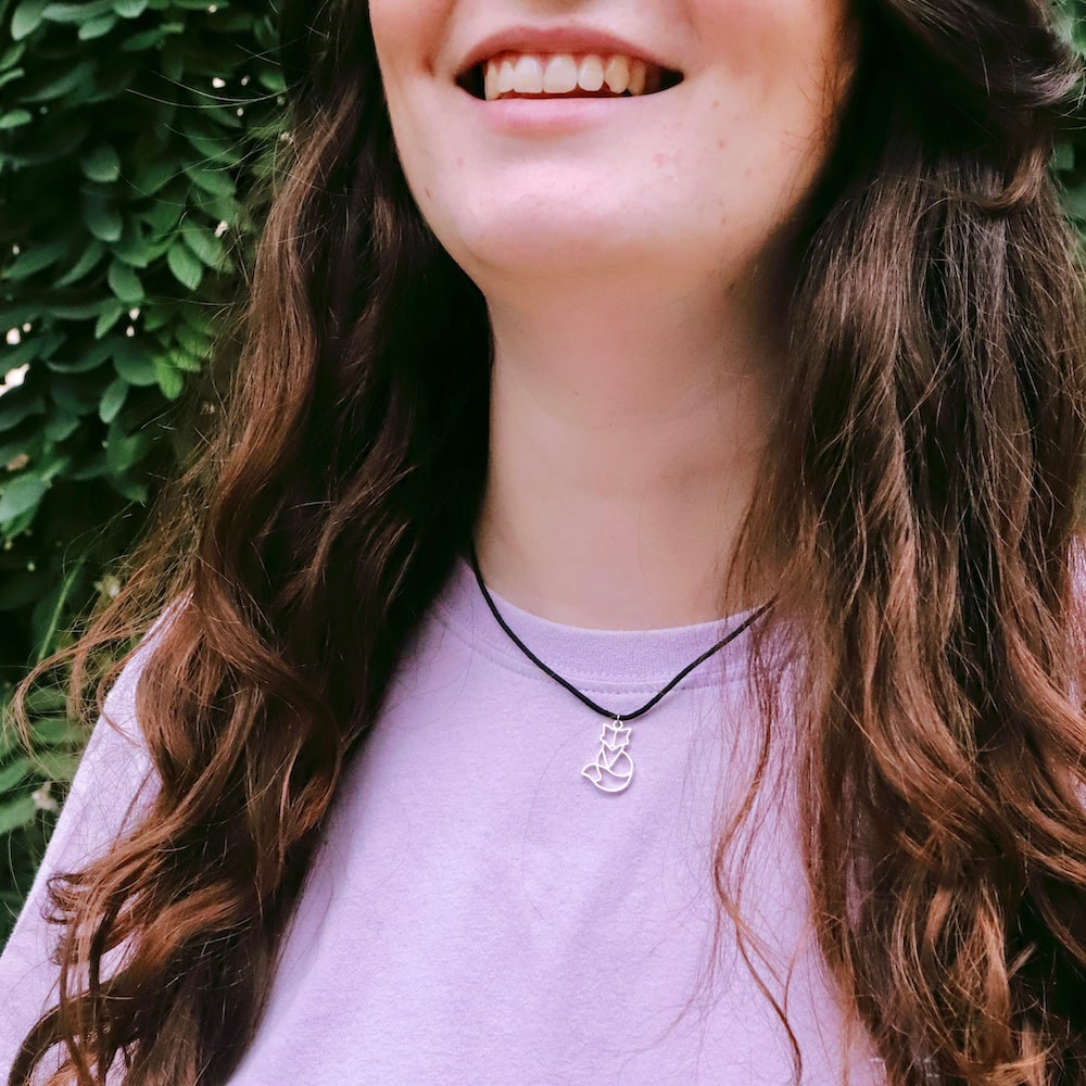collier renard sourire