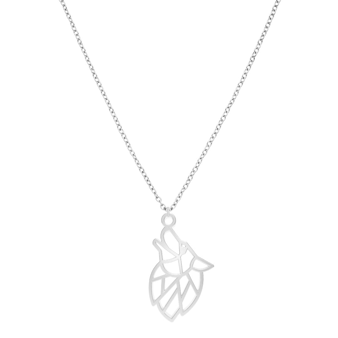 Collier Loup Argent Chaîne