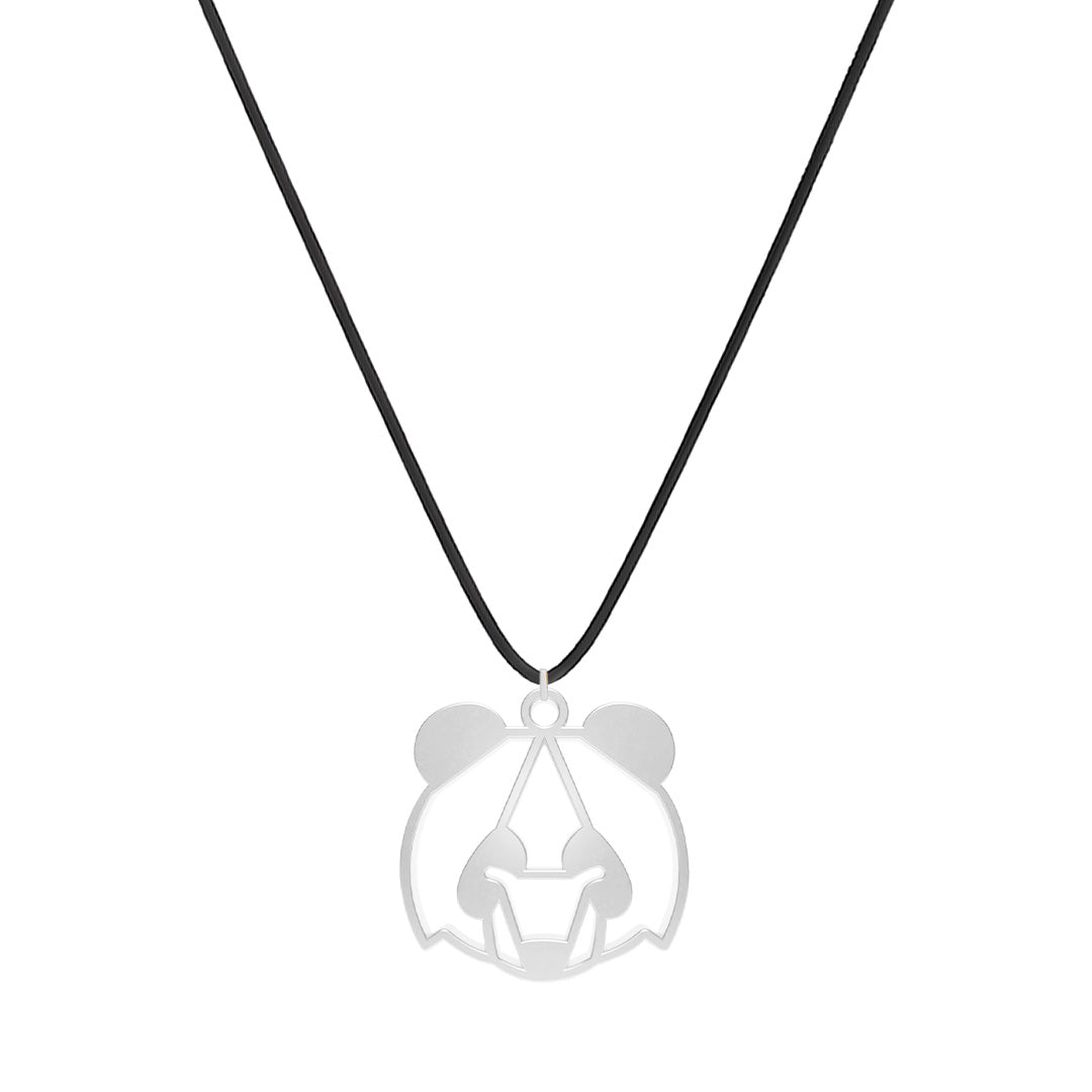 Collier Panda Argent Cordon