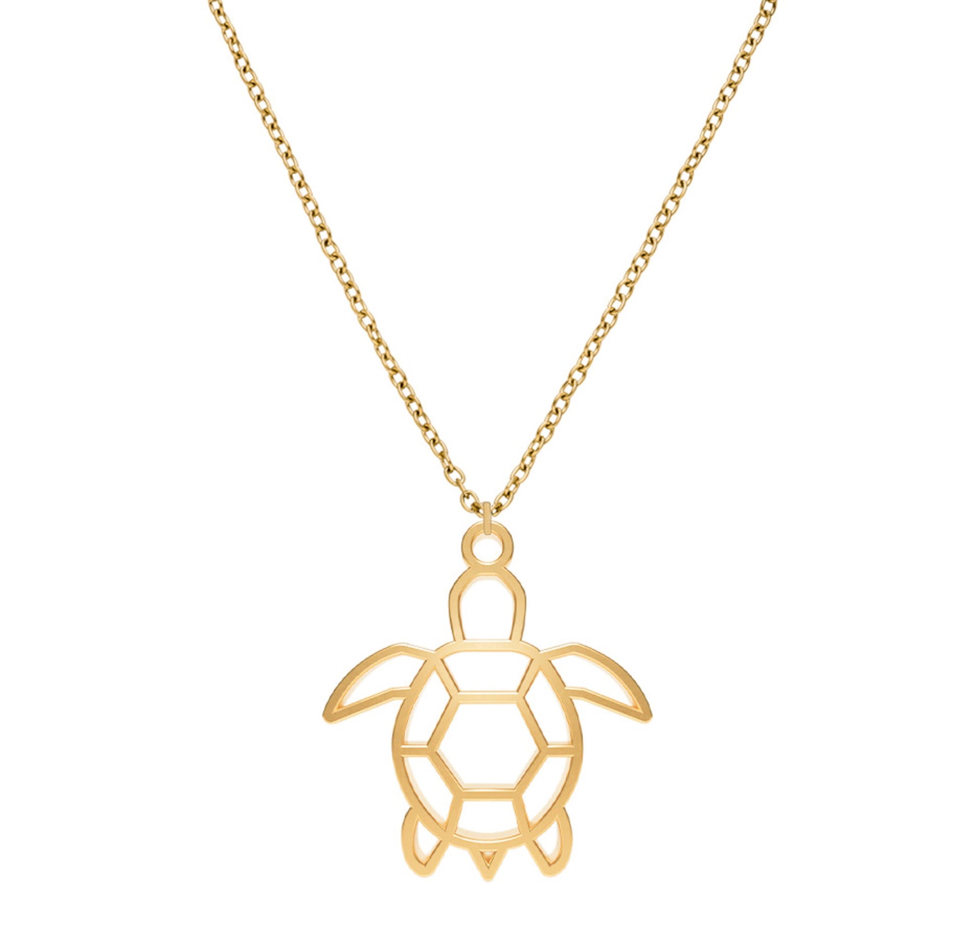 Collier Tortue Or Chaîne Zoom