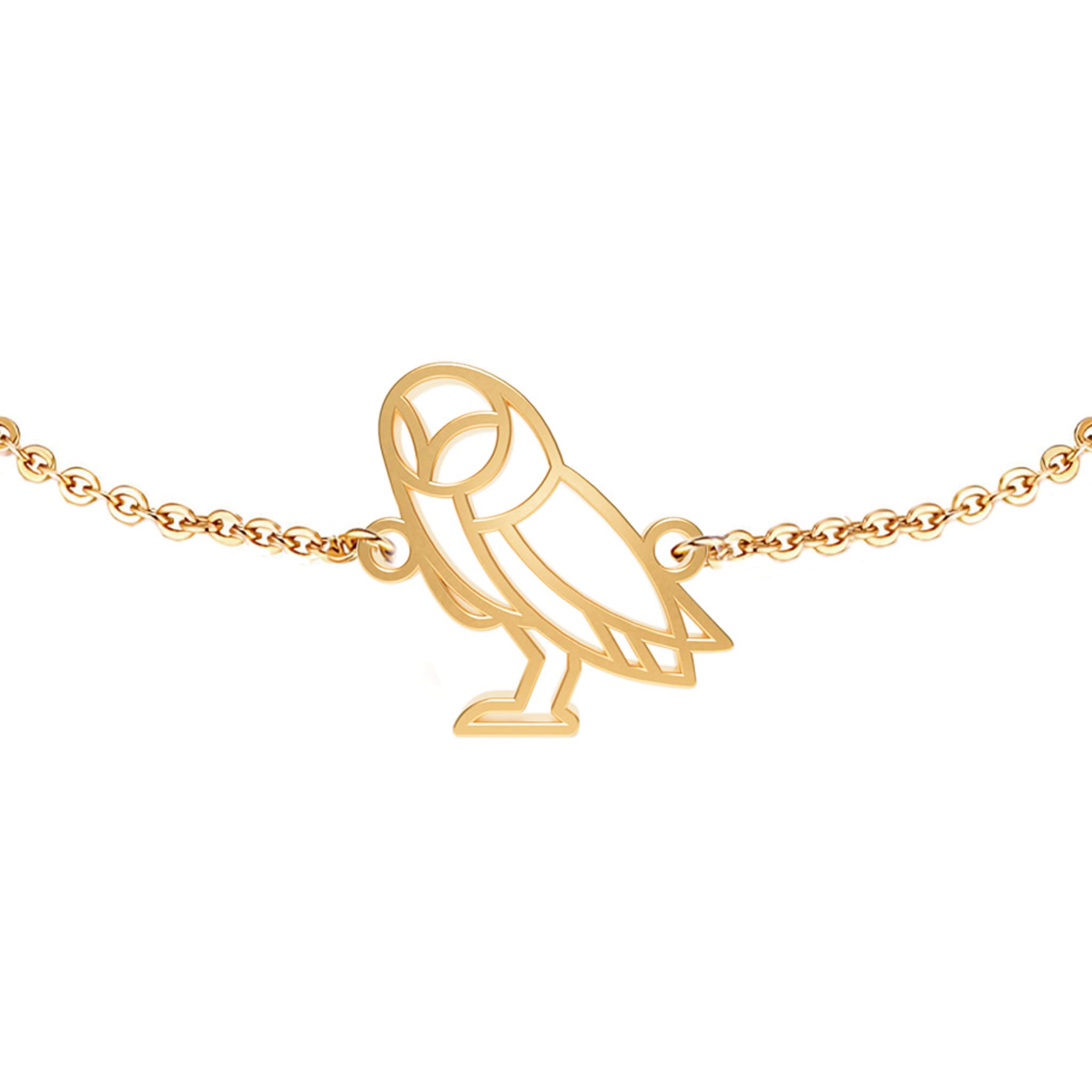 Bracelet Chouette Or Chaîne Zoom #Couleur et bracelet_No