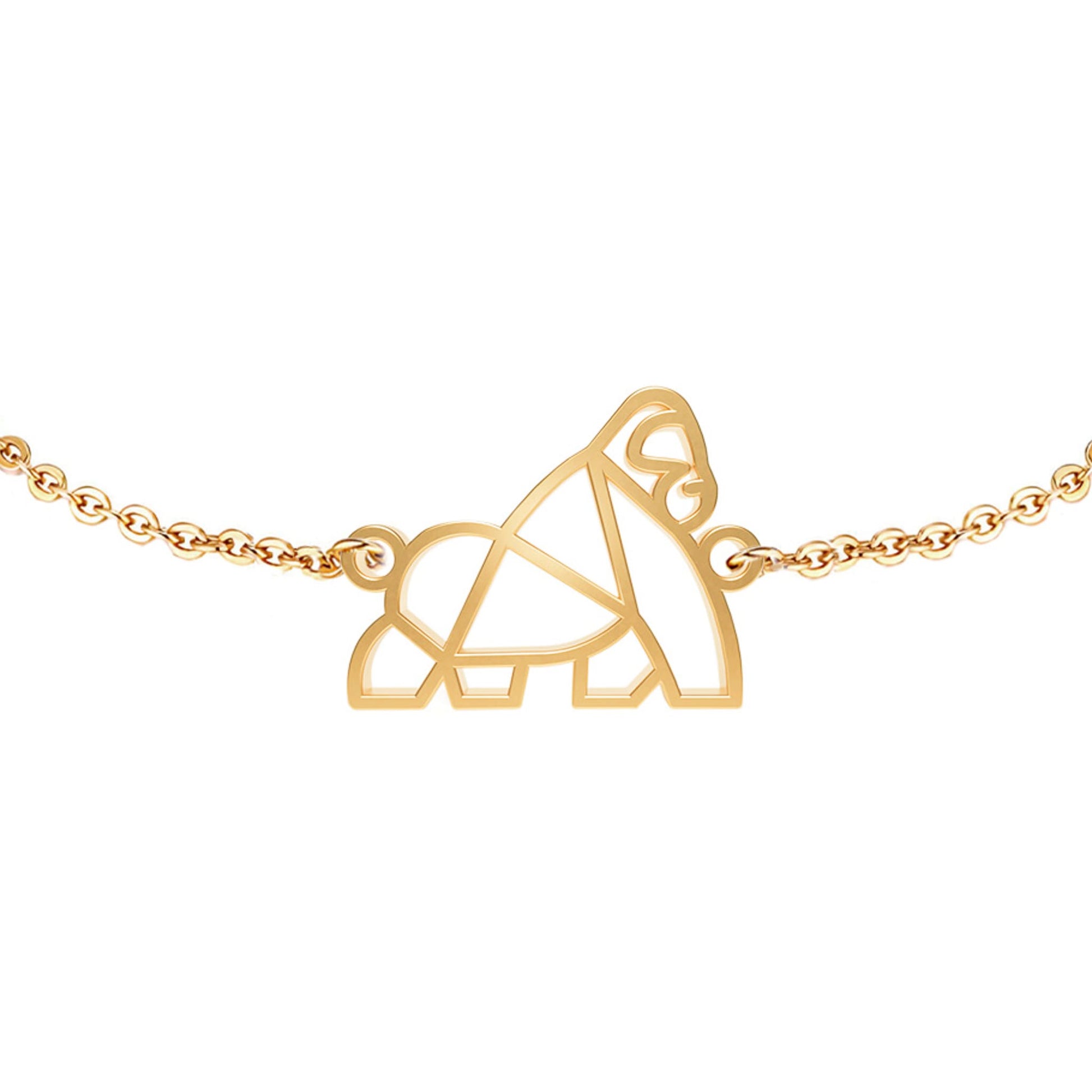 Bracelet Gorille Or Chaîne Zoom #Couleur et bracelet_No