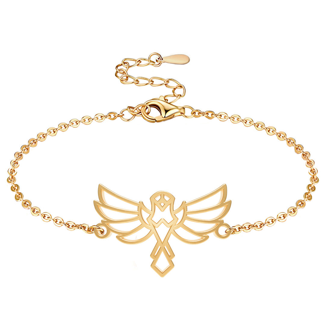 Bracelet Aigle or chaîne #Couleur et bracelet_Or avec chaîne