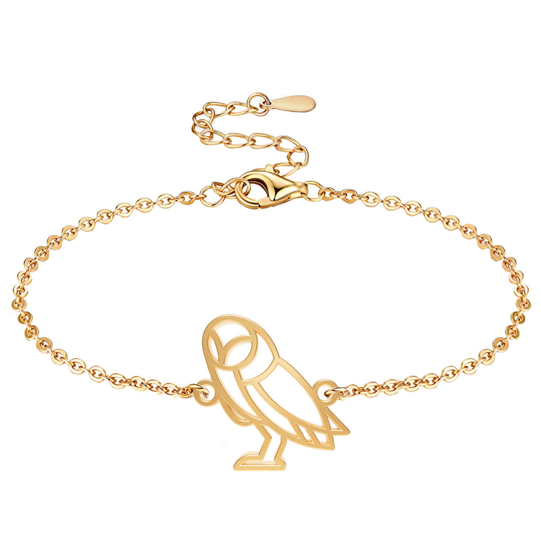 Bracelet Chouette Or Chaîne #Couleur et bracelet_Or avec chaîne