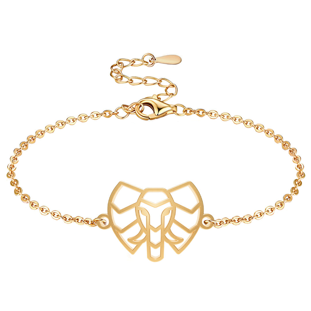Bracelet elephant Or chaîne #Couleur et bracelet_Or avec chaîne