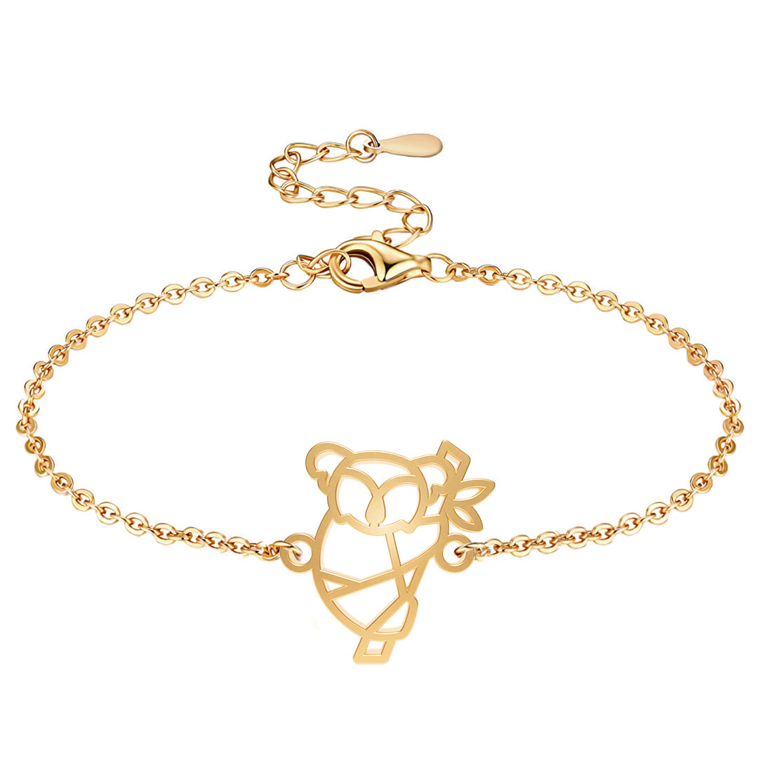 Bracelet Koala Or Chaîne #Couleur et bracelet_Or avec chaîne