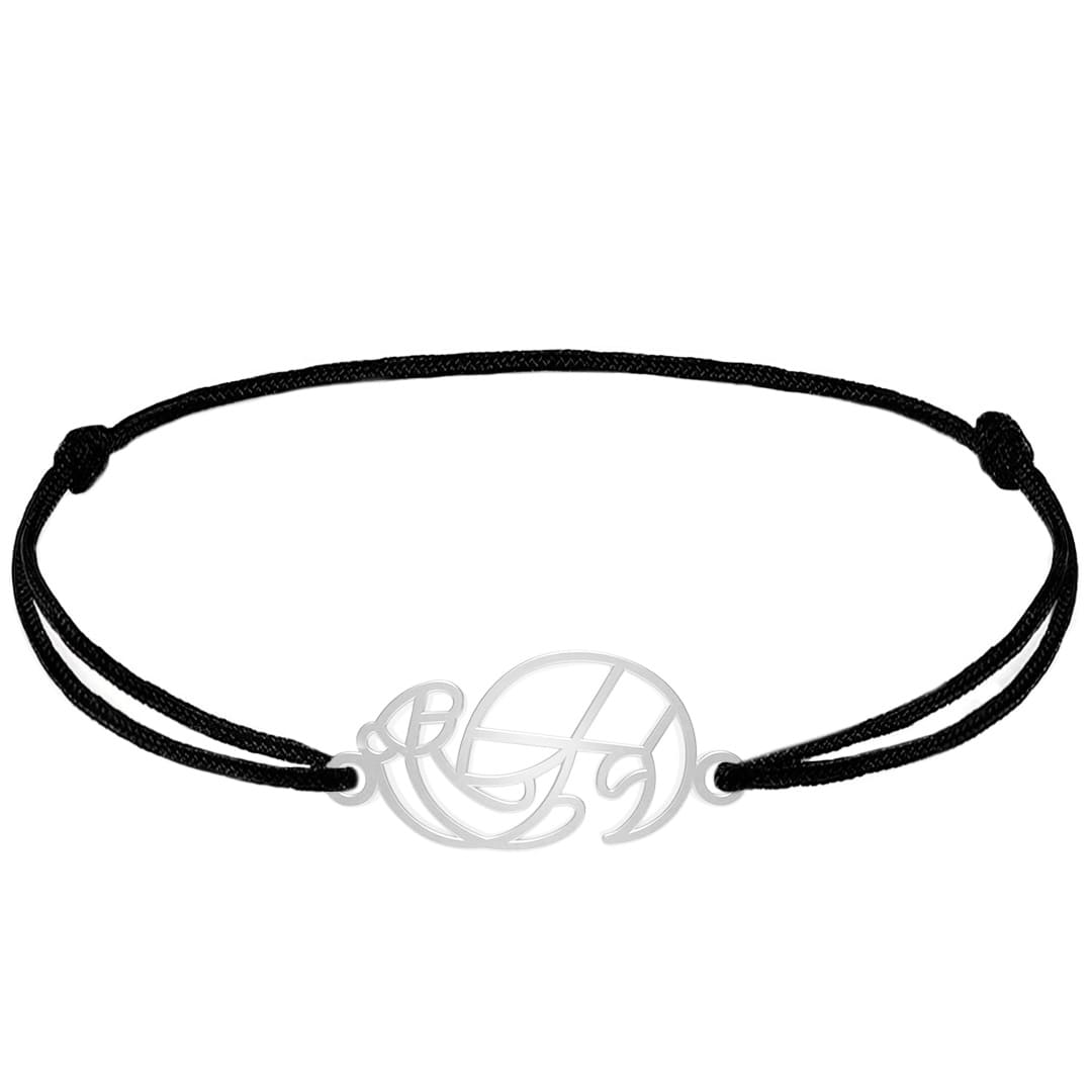 Bracelet Loutre 1 Argent cordon #Couleur et bracelet_Argent avec cordon #Modèle_Modèle 1