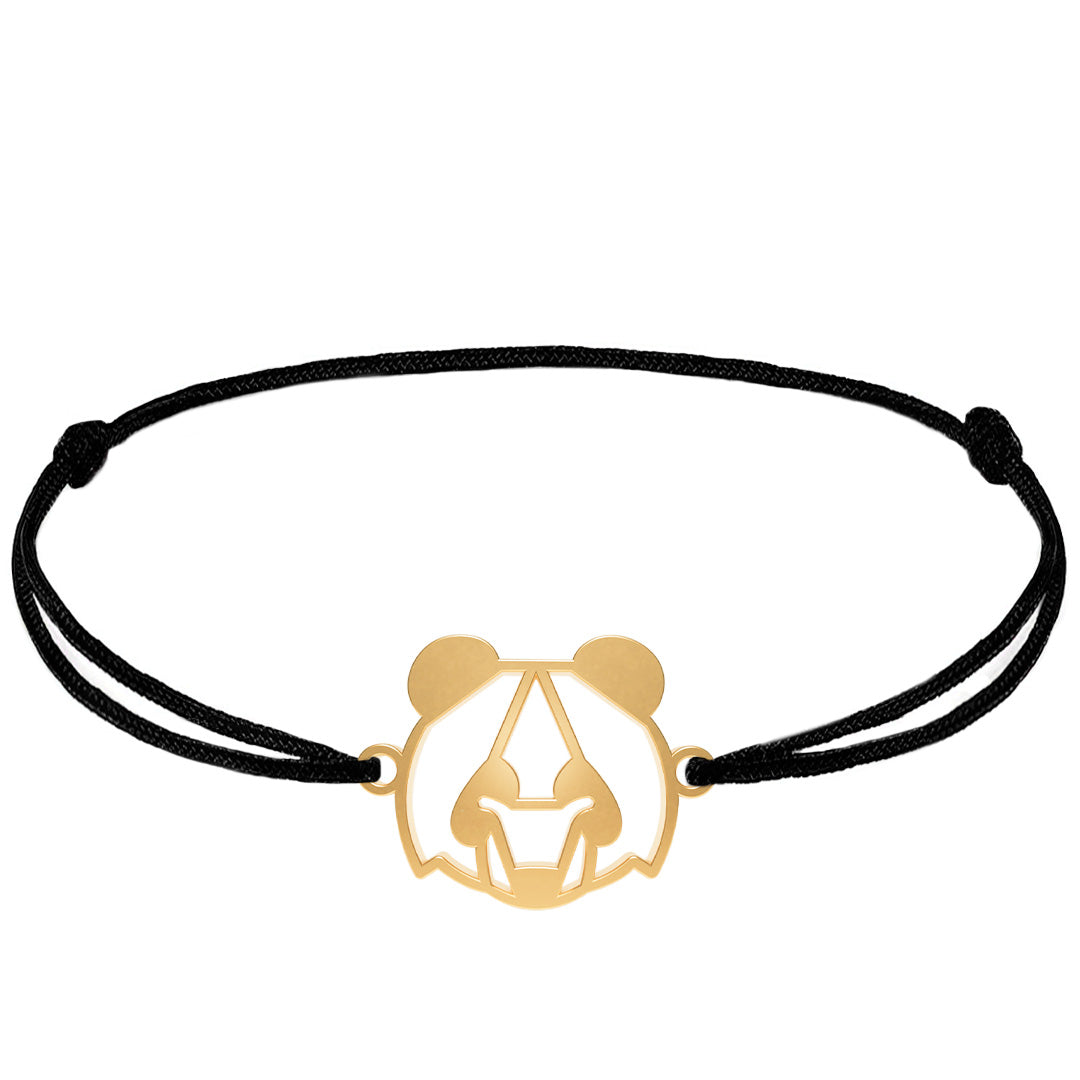 Bracelet Panda Or cordon #Couleur et bracelet_Or avec cordon
