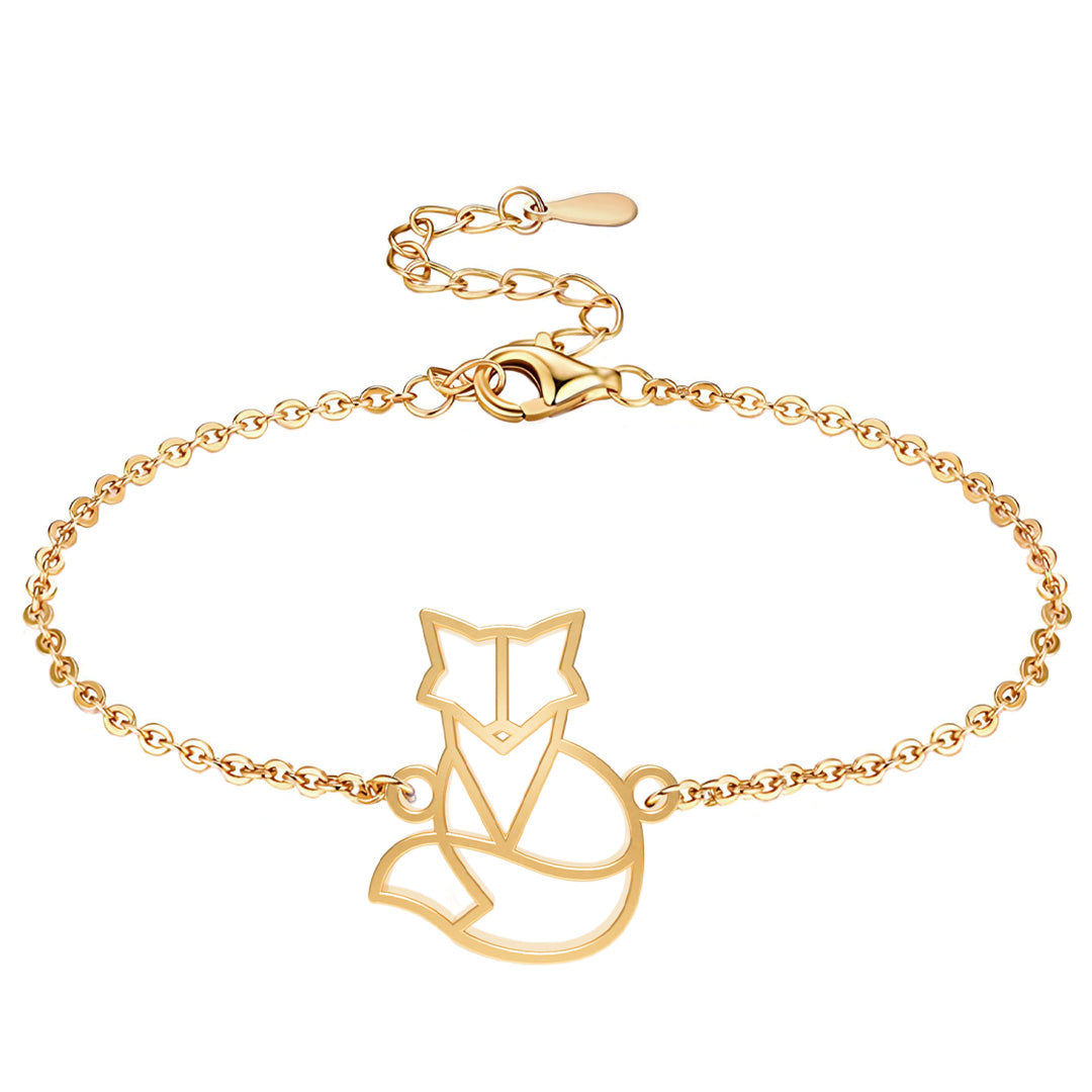 Bracelet Renard Or Chaîne #Couleur et bracelet_Or avec chaîne