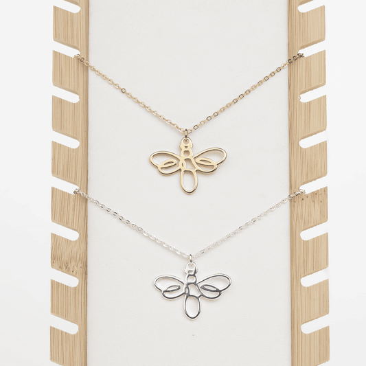 Bee Necklace One Line