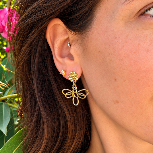 Boucles d'oreilles Abeille