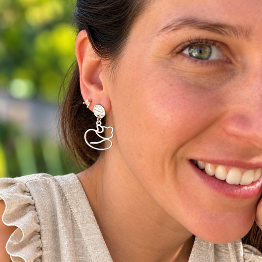 Boucles d'oreilles Panda roux