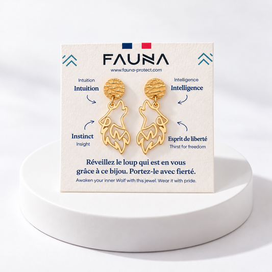 Boucles d'oreilles Loup