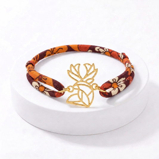 Bracelet Cerf N°1 avec cordon Liberty