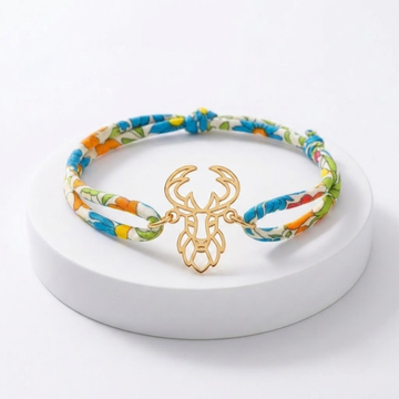 Bracelet Cerf N°2 avec cordon Liberty