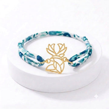 Bracelet Cerf N°1 avec cordon Liberty