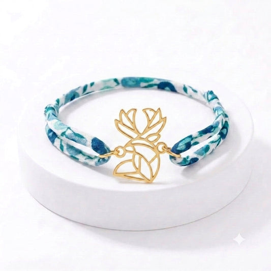 Bracelet Cerf N°1 avec cordon Liberty