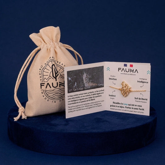 Bracelet Loup N°1 avec cordon Liberty
