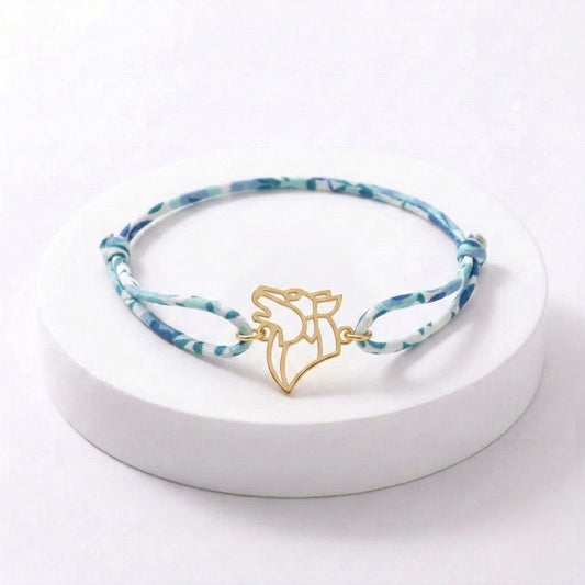 Bracelet Loup N°2 avec cordon Liberty