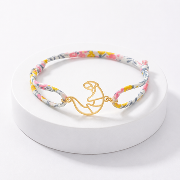 Bracelet Loutre N°2 avec cordon Liberty