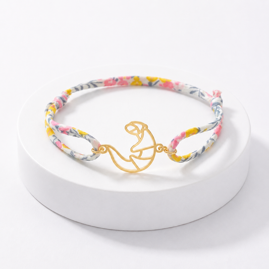 Bracelet Loutre N°2 avec cordon Liberty