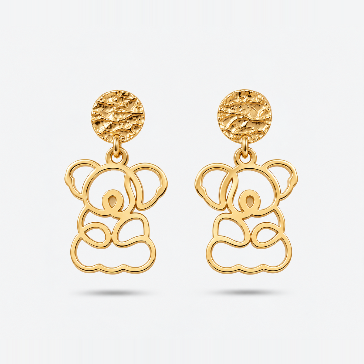 Boucles d'oreilles koala or Fauna