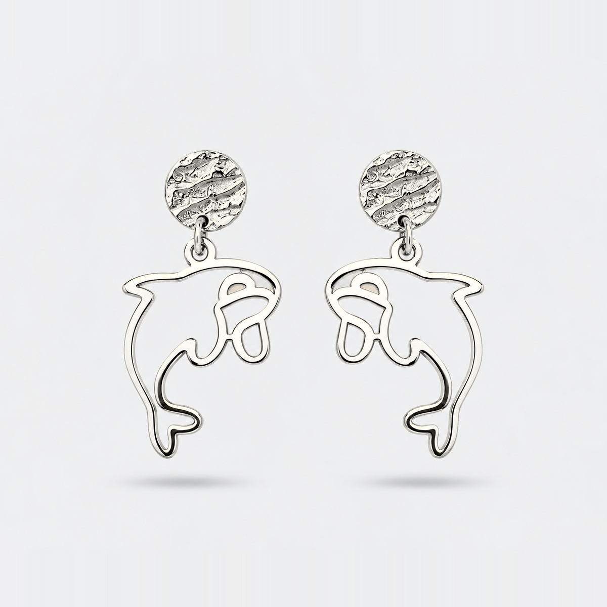 Boucles d'oreilles orque argent Fauna