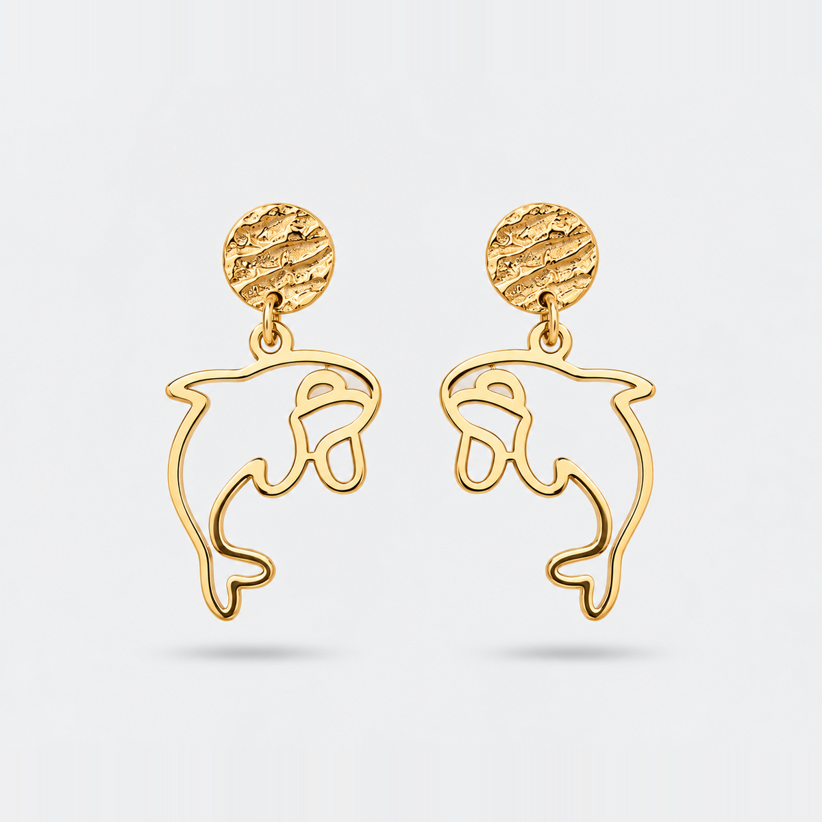 Boucles d'oreilles orque or Fauna