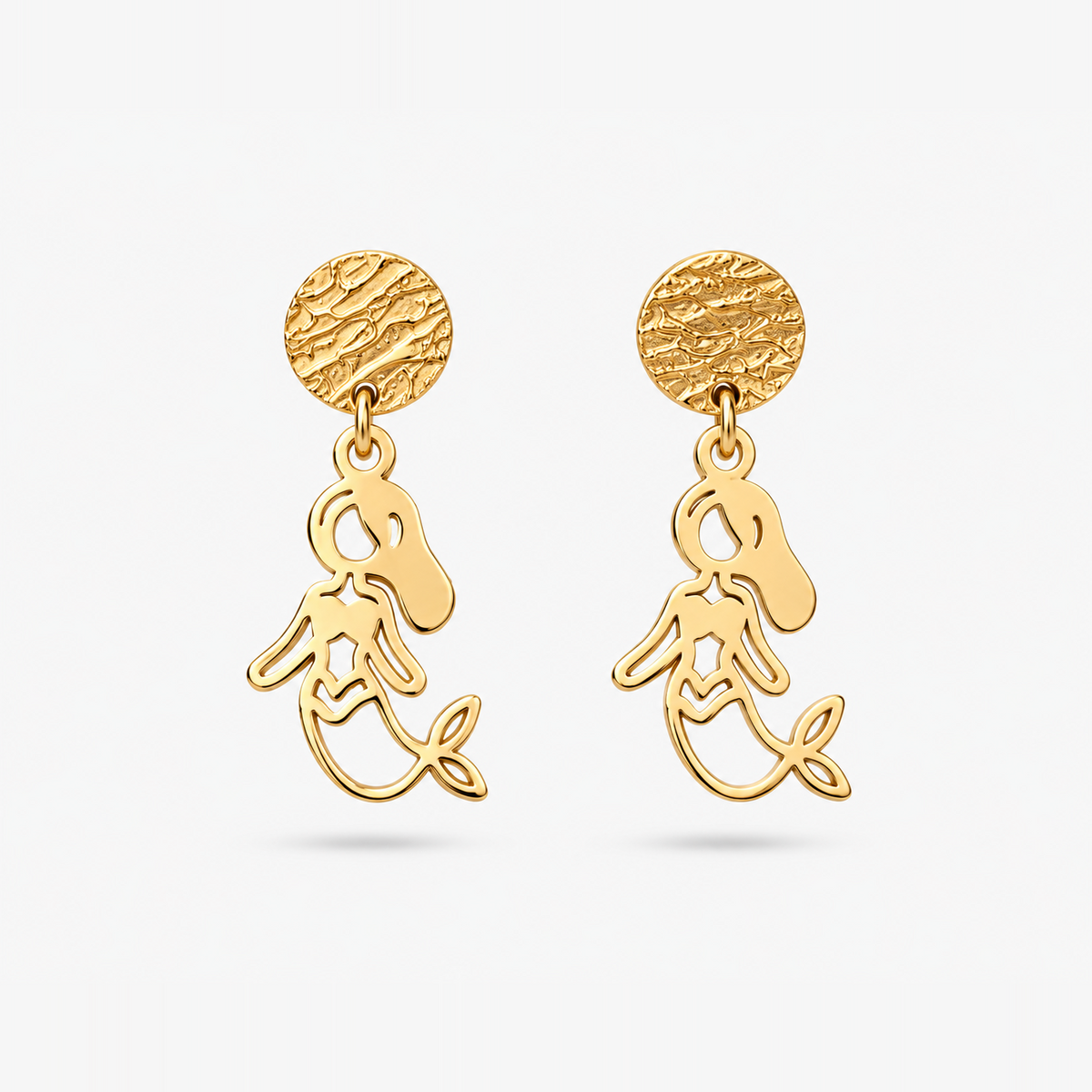 Boucles d'oreilles sirène or Fauna
