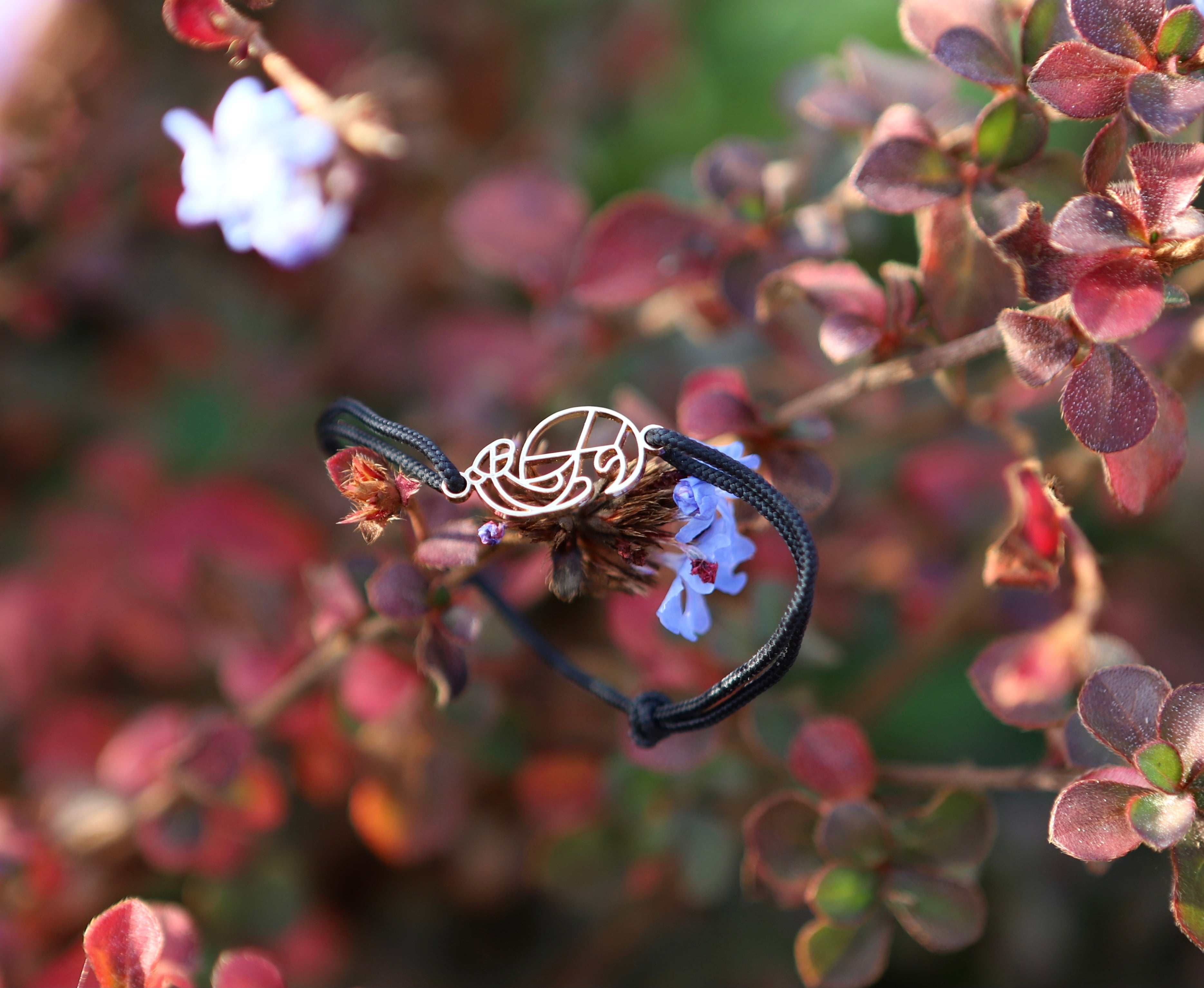 Bracelet Animal Totem Loutre 1 fleurs #Modèle_Modèle 1