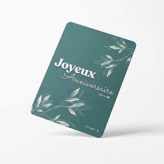 Carte message cadeau