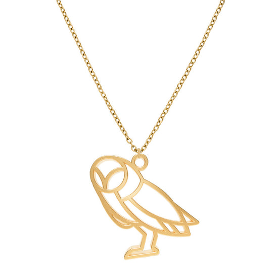 Collier Chouette Or Chaîne