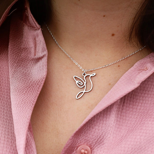 Hummingbird Necklace One Line