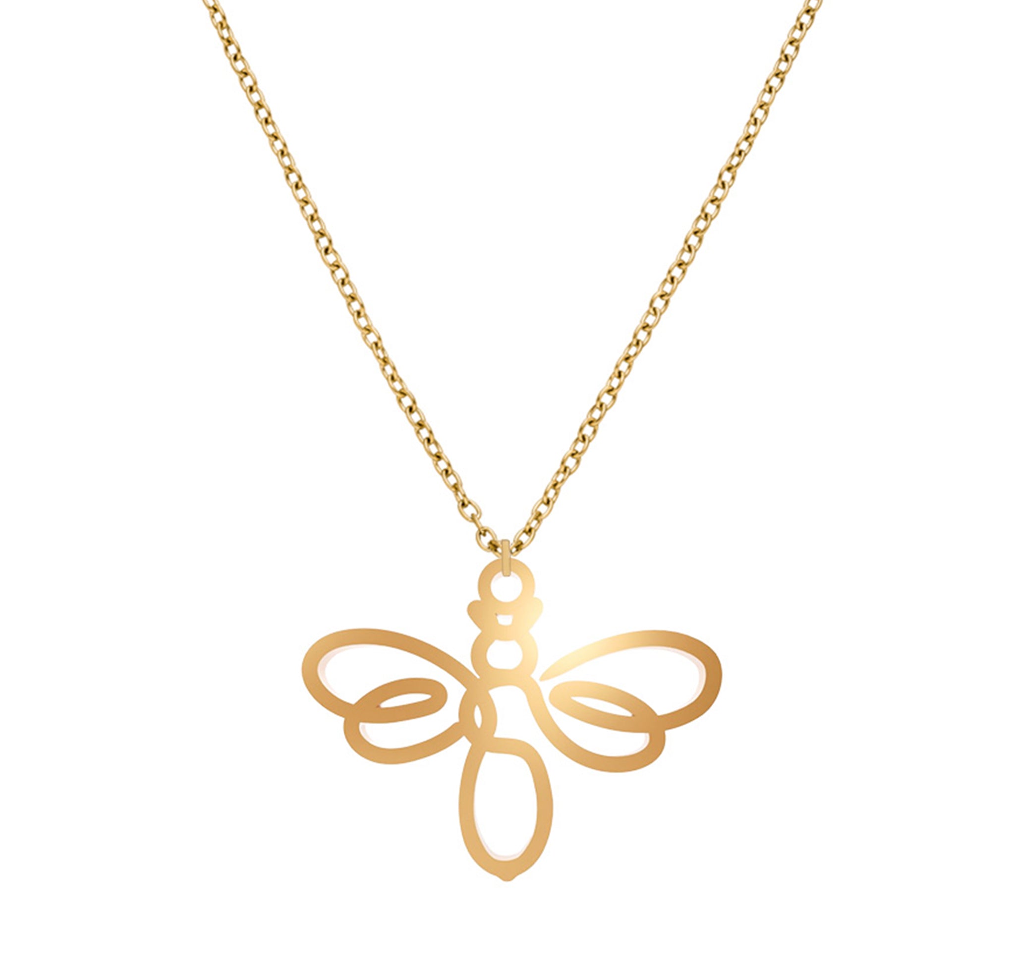 Bee Necklace One Line