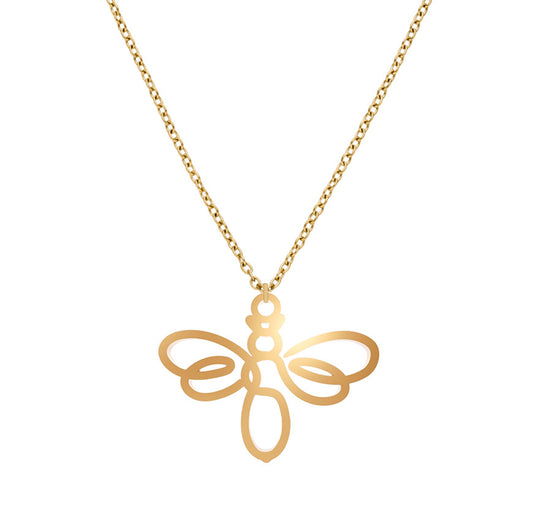 Bee Necklace One Line