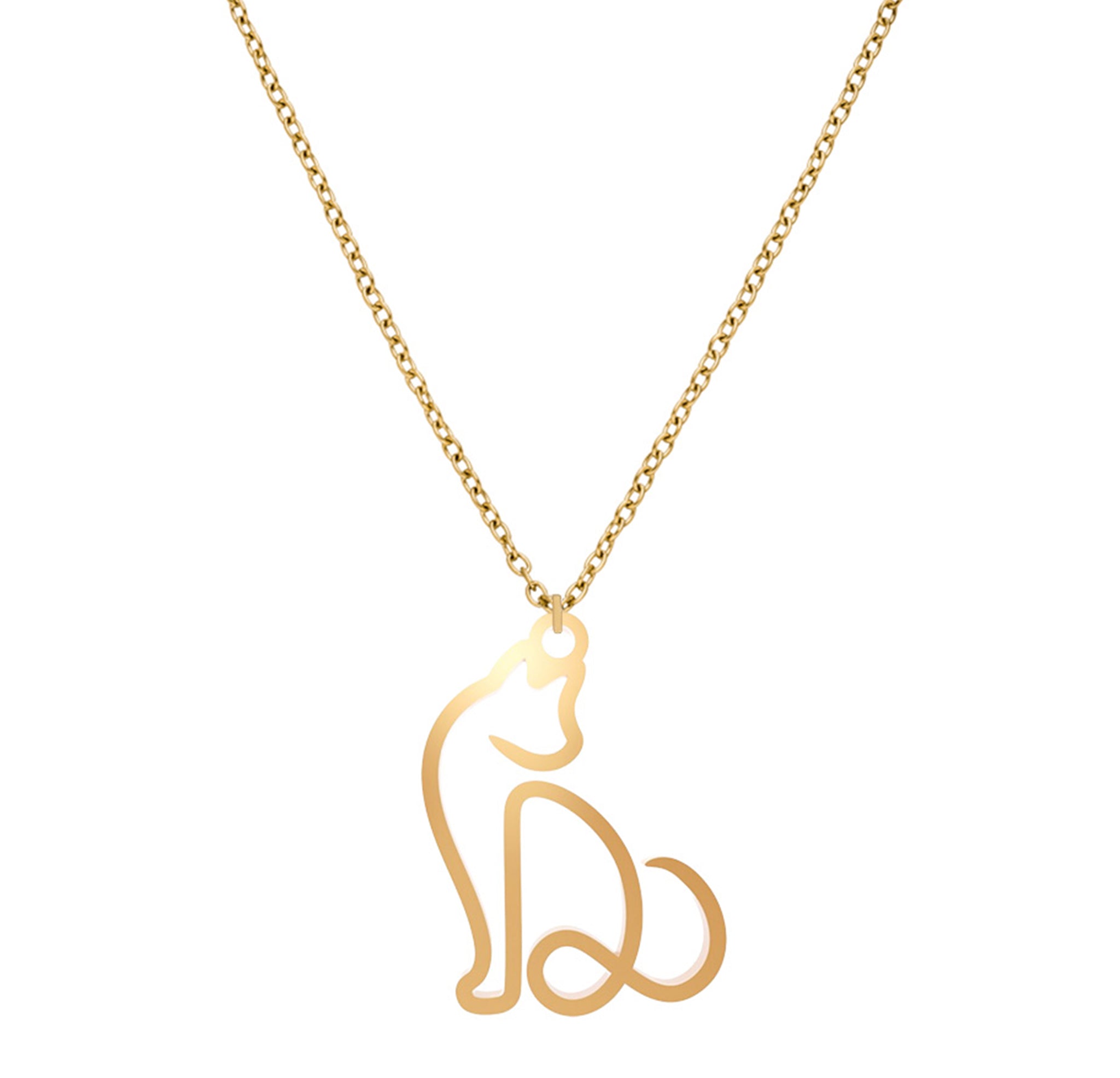Cat Necklace One Line