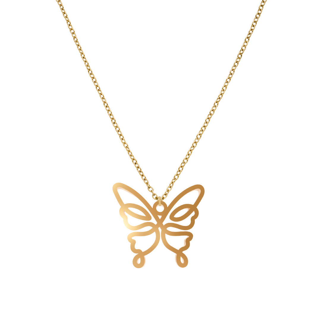 Butterfly Necklace One Line