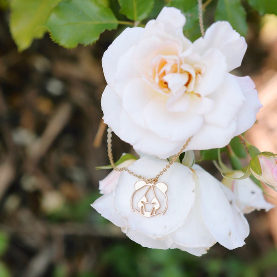 collier panda Fleur Blanche