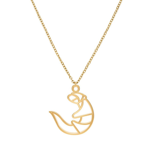 Collier Loutre Or Chaîne Zoom #Couleur et collier_No