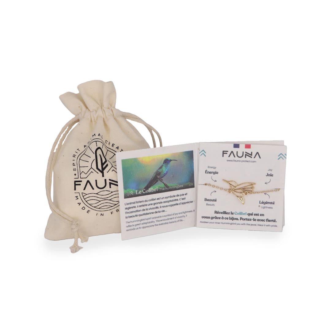 Packaging et carte ensemencé écoresponsable bracelet colibri