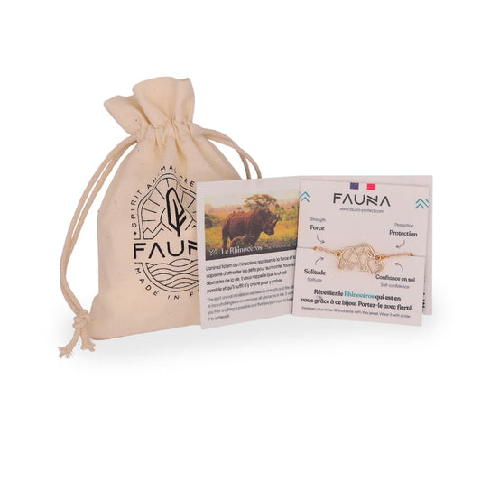 Bracelet Rhinocéros avec chaîne