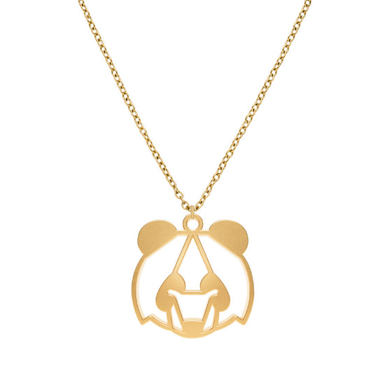 Collier Panda Or Chaîne Zoom