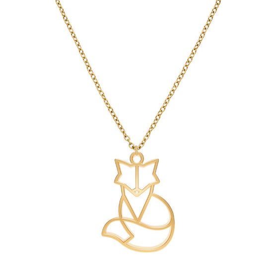 Collier Renard Or Chaîne Zoom