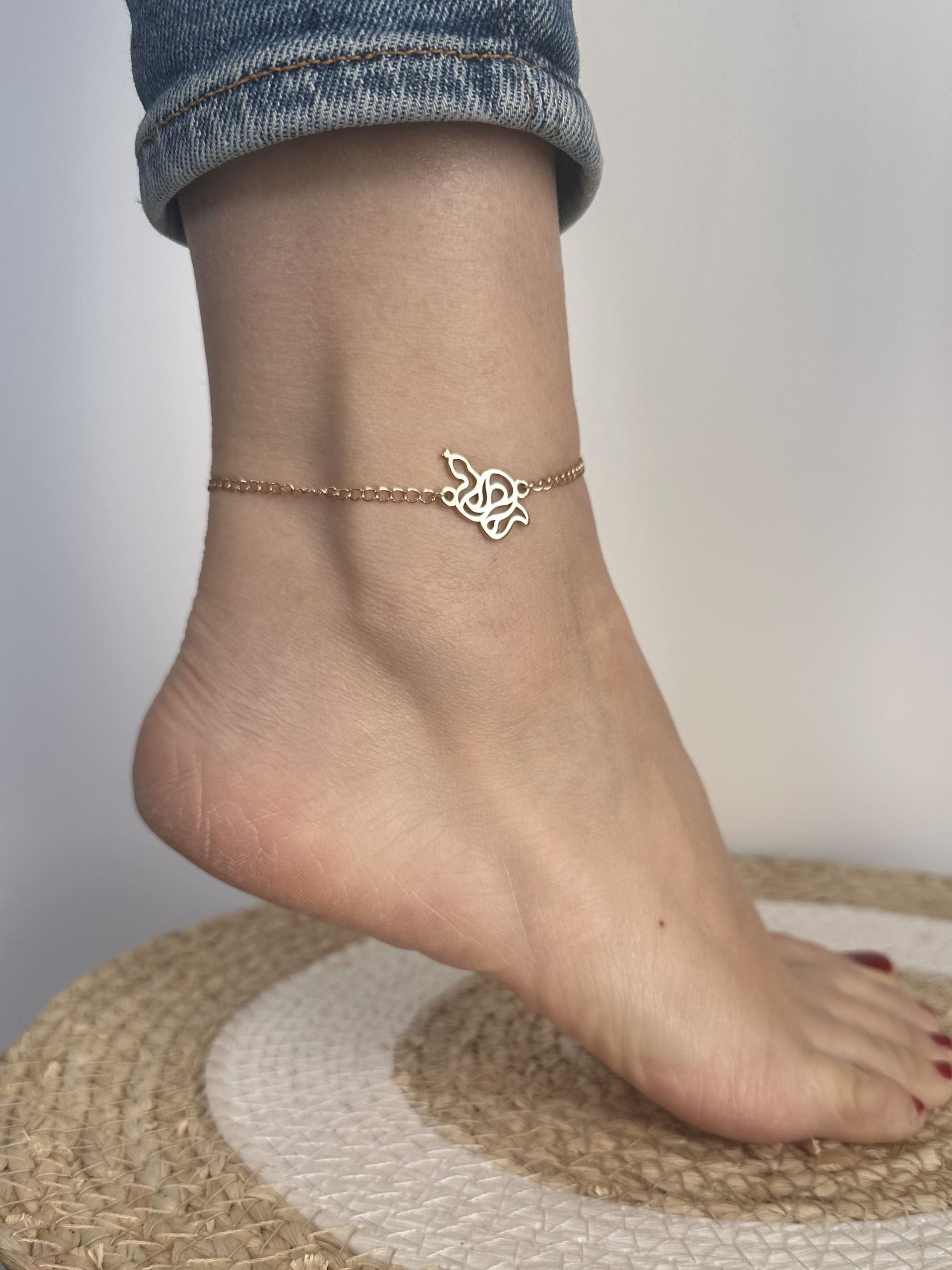 Snake anklet bracelet Argent - Main Image